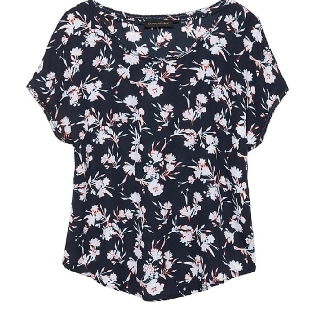 Banana Republic floral blouse